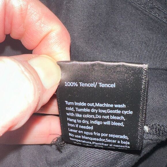 RISEN wide leg cargo overalls in‎ black Size Large - Picture 11 of 11